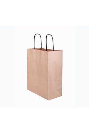 Kraft Kağıt Çanta 25x12x31 Cm Kraft 25 Adet