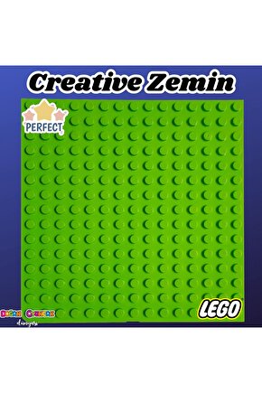 Yeşil Creative Blok Zemin - Zemin Parça - Yer Puzzle Lego - Lego Zemin - Yeşil Yaratıcı Zemin - Crea