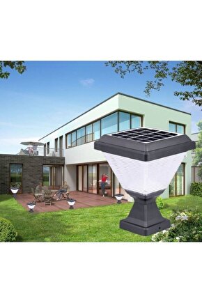 30 Watt Güneş Enerjili Solar Set Üstü Bahçe Duvar Armatürü, Beyaz Işık, Kablosuz Set Üstü Aplik