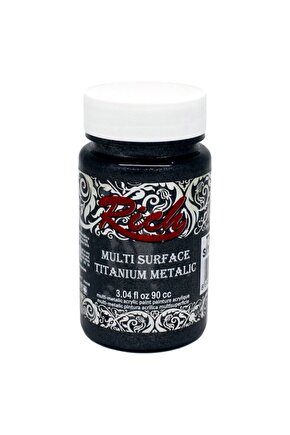 Multi Surface Titanium Metallic-metalik Akrilik Boya 90cc Siyah - Black 2544