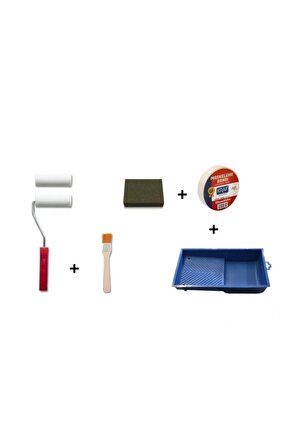Sünger Rulo Fırça Seti 10cm
