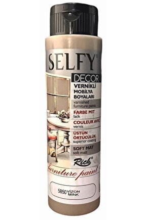 Selfy Decor Vernikli Boya 500cc Vizon 5850