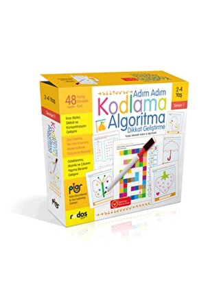 Adım Adım Kodlama, Algoritma, Dikkat Geliştirme  Seviye 1  2-4 Yaş 