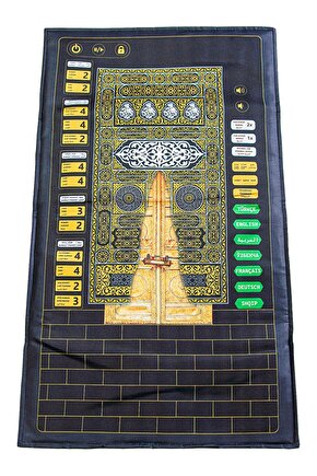 Kabeli Benim Seccadem 7 Dilde Sesli Konuşan Namaz Kıldıran Seccade Siyah