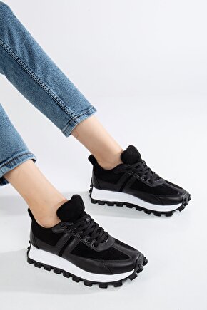 Kadın Siyah Spor Sneaker Ayakkabı