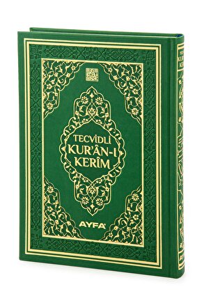 Tecvidli Kuranı Kerim - Termo Deri - Orta Boy - Yeşil Renkli - Ayfa Yayınevi - Bilgisayar Hatlı