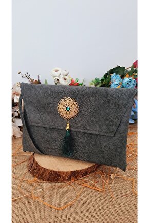 Kuran Kılıfı Çantası Kabı Cami Boy 25*34 Cm Yeşil Renk Kuranı Kerim Kılıfı