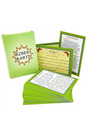 Ezber Kartları Arapça Dua Kartları Türkçe Anlamları Açıklamalı 10 Adet