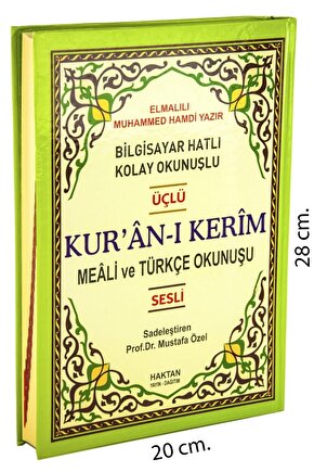 Arapça - Türkçe Okunuş Ve Mealli Kuranı Kerim Rahle Boy Sesli -