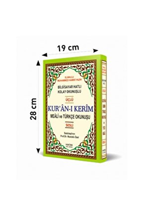 Kuranı Kerim Üçlü Türkçe Okunuş Ve Mealli - Rahle Boy - Haktan Yayınları