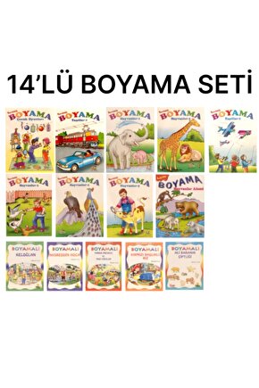 Sevimli Masallı Ve Hayvanlar Alemi Boyama Çocuk Kitabı Serisi 14lü Set