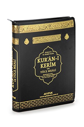 Kabeli Çanta Boy Fermuarlı Mealli Kuranı Kerim