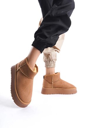 İçi Kürklü Kısa Kadın Bot - Bootie