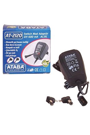Adaptör Swıtch Mode 12v 600mah Ataba At-2120
