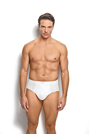 Erkek Beyaz Slip 6lı Külot 107
