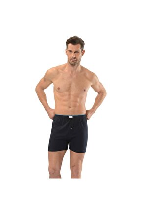 Erkek 3lü Lacivert Havlu Kemer Penye Boxer 127