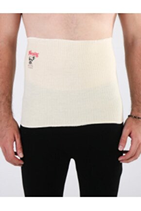 Ekru Yün Süper Ince Bel Korse Unisex Ekru Günlük Yünlü