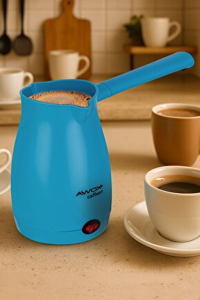 Caffeen Türk Kahvesi Makinesi Elektrikli Cezve Mavi