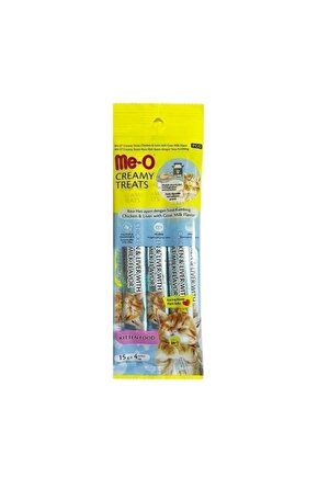 Creamy Tavuklu Ciğerli Ve Keçi Sütlü Sıvı Yavru Kedi Ödül Maması 4x15 gr