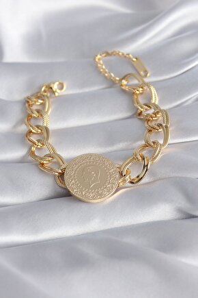 316l Çelik Gold Renk Tam Altın Model Samanyolu Kadın Bileklik - Lisinya