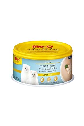 Meo Delite Tahılsız Keçi Sütlü Ve Ton Balıklı Yavru Konserve Kedi Maması 80 gr