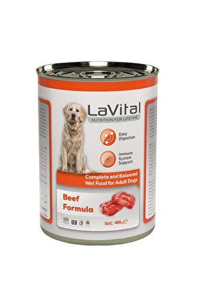 Lavital Biftekli Yetişkin Köpek Konservesi 400 gr