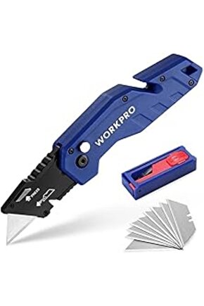 Wp211008 Profesyonel Katlanır Çok Amaçlı Rötuş Maket Bıçağı 10 Adet Yedek Bıçak
