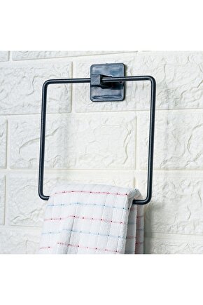 Buffer® Kendiliğinden Yapışkanlı Siyah Paslanmaz Metal Kare Havluluk