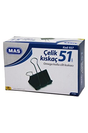 Çelik Kiskaç 51mm 12 Parça Omega Kollu Cilt Kiskaçi (5193)