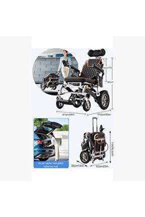 Poylin P206 Hafif Akülü Sandalye Yeni Model Sırt Yatar Akülü