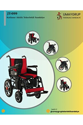 JT-099 Katlanır Akülü Tekerlekli Sandalye – 136 kg, 15 km Menzil, Ekonomik Bağışçılar İçin