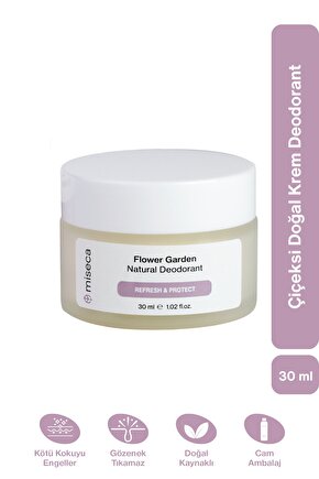 Flower Garden Doğal Krem Deodorant 30 ml | Lavanta Itır Vanilya