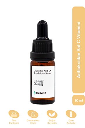 L-ascorbic Acid 12% Saf C Vitamini Antioksidan Serum 10 ml
