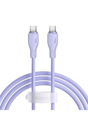 Pudding Hızlı Şarj Özellikli Type-c To Type-c 100w Kablo 1.2m. Mor