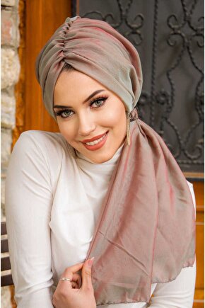 Vizon Bordo Janjan Şifon Tokalı Bone