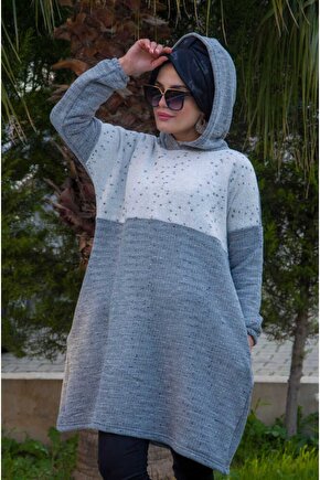 Gri Beyaz Spor sweat - 10200