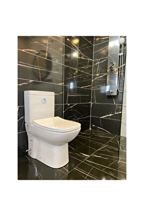 Petite Kanallı Duvara Sıfır Klozet A101111h, Yavaş Kapak