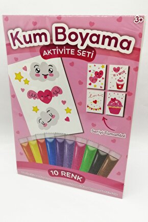 Sevimli Bulutlar | Kalpler Kum Boyama Aktivite Seti