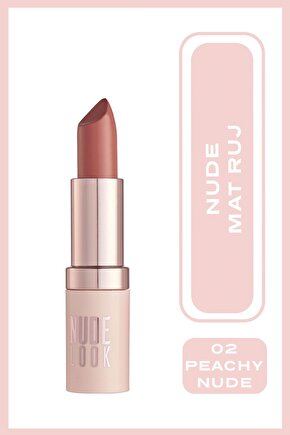 Nude Look Perfect Matte Lipstick No: 02 Peachy Nude - Mat Ruj