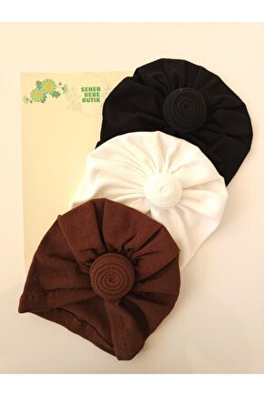 Kız Bebek & Çocuk Fırfır Bone & Bere 3Lü Set