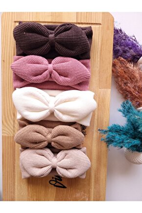 Kız Bebek & Çocuk Tavşan Kulak Bandana 5li Set