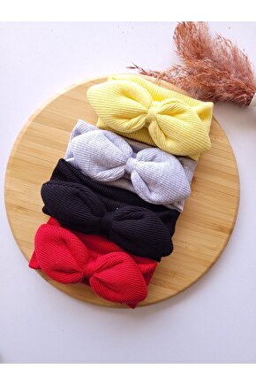 Kız Bebek & Çocuk Tavşan Kulak Bandanan 4lü Set