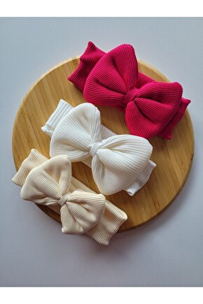 Kız Çocuk & Bebek Kaşkorse Fiyonk Bandana 3lü Set