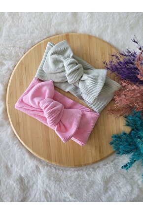 Kız Çocuk Renkli Ribana Bandana 2li Set