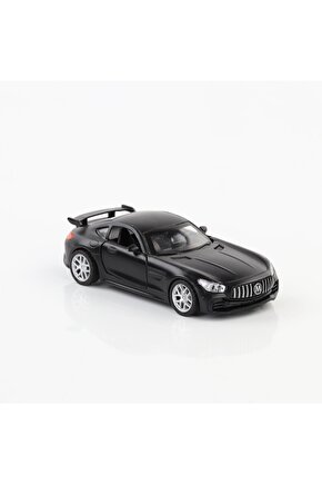 1:36 Ölçek Sesli ve Işıklı Metal Çek Bırak Diecast Araba Kapıları Açılan  11-12 Cm Siyah