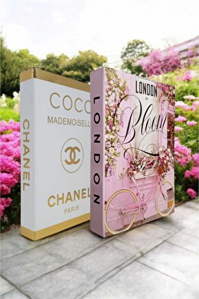 Dekoratif Kitap Görünümlü Kutu 2li Set Decorative Book Looking Box
