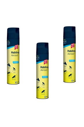 Habitro Sivrisinek Karasinek Hamamböceği Karınca Etkili Sprey 275 Ml 3lü Eko Paket