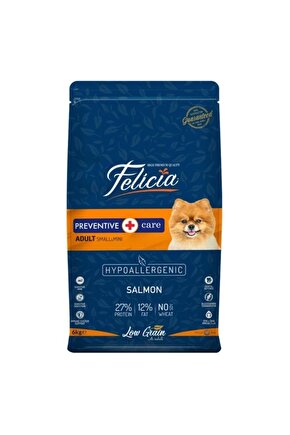 Hypoallergenic Somonlu Küçük Irk Düşük Tahıllı Yetişkin Köpek Maması 6 Kg
