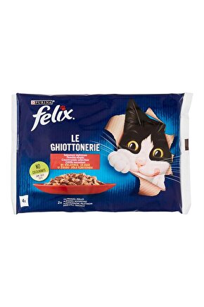 Multipack Sığır Ve Tavuklu Yetişkin Yaş Kedi Maması 4x85 gr
