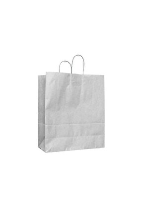 -beyaz Renk-35x20x34-kraft Çanta 100 Adet